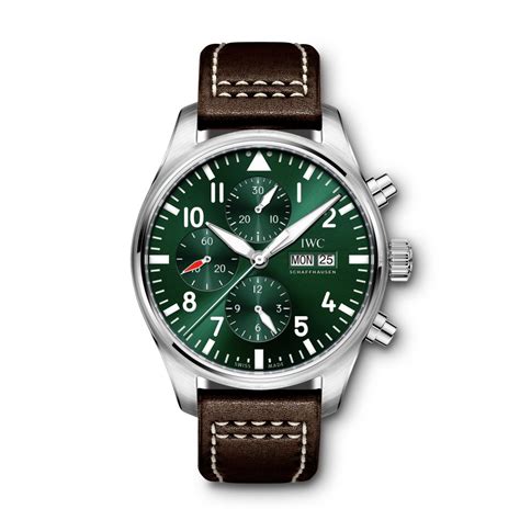 iwc pilot chronograph racing green|iwc pilot chronograph 41 thickness.